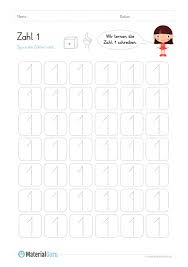 Zahl 1 Schreiben Lernen Materialguru Eine sammlung von daf zahlen arbeitsblätter und übungen zum ausdrucken und herunterladen für den unterricht von. zahl 1 schreiben lernen materialguru