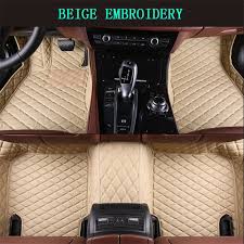 Car Floor Mats For Renault Captur 2015 2017 Foot Carpets Pad Mat Step Embroidery Leather Car Interior Mats Custom Car Floor Mats Buick Envision Car Floor Mats