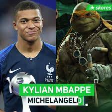 The teenage mutant ninja turtles vs the ninjago ninjas. Kylian Mbappe Michelangelo