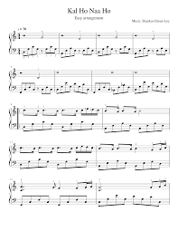Kal Ho Naa Ho Sheet Music For Piano Solo Musescore Com Kal ho naa ho full video title track shah rukh khan saif ali preity sonu nigam karan j. kal ho naa ho sheet music for piano