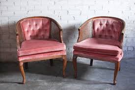 Get the best deals on vintage/retro velvet chairs. Mauve Purple Pink Velvet Vintage Barrel Cane Chair Pair Barrel Cane Chair Cane Chair Vintage Velvet