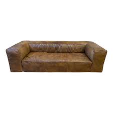 If your leather furniture is faded, worn, stained, has pet damaged or general aging; Restoration Hardware Fulham Leather Sofa Original Price 6 000 Design Plus Gallery