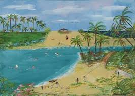 See more ideas about beach scenes, art, painting. Unicef Uk Market Stretched Brazilian Fine Art Naif Beach Scene Painting Vacations On The Beach