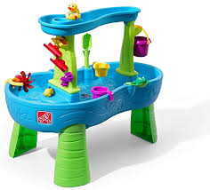 Amazon Com Step2 Rain Showers Splash Pond Water Table Kids Water Play Table With 13 Pc Accessory Set Toys Games Kids Water Table Water Table Water Tables