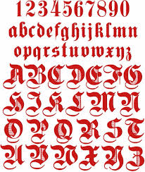 Gothic 2 Alphabet 26 Grossbuchstaben Ziffern 10 Und 26 Etsy