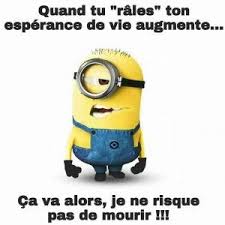 Quand Tu Rales Ton Esperance De Vie Augmente Minion Humour Images Droles Minion Citations Droles Minions