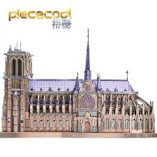 We assembled the cubicfun national geographic 3d puzzle of notre dame de paris with our nephews. Piececool Notre Dame Cathedral Paris 3d Metal Model Kits Diy Assemble Puzzle Laser Cut Jigsaw Toys P161 Bs Buy 3d Metal Puzzle Assemble Model Kits