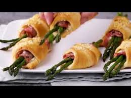 Asparagus And Ham Crescent Bundles Recipe Italian Recipes Appetizers Crescent Roll Recipes Recipes