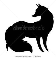 Silhouette Of The Fox On White Background Stock Vector Fox Silhouette Fox Illustration Animal Silhouette