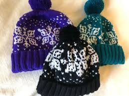 Fair Isle Knit Snowflake Hat Winter Hat
