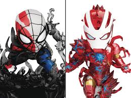 The 1/6th scale venomized iron man collectible figure specially features: Spider Man Maximum Venom Mini Egg Attack Mea 018sp Venomized Iron Man Spider Man Sdcc 2020 Exclusive Set