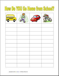 How Do You Go Home From School Graph Abcteach