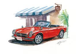 honda s800 車の絵 車 イラスト インパラ