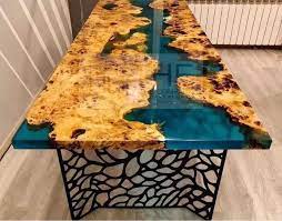 Exotic living room sets blends in with basic furniture that is used in the dining room to make it complete. Buy Hand Made Exotic Wood Epoxy Resin Dining Table Made To Order From The Table Company Custommade Com