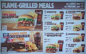 Burger King Menu Menu For Burger King Scarborough Toronto