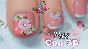 Crecen las ventas de uñas postizas para pies. Diseno De Unas Para Pie Con 3d Unas Facil 2020 Nail Art Designs 2020 New Nails Art Nail Art Youtube