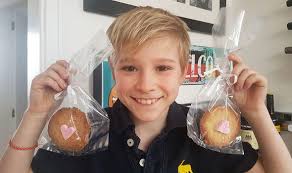 Valentine's Day: Britain's most romantic schoolboy bakes biscuits for the  girls in class