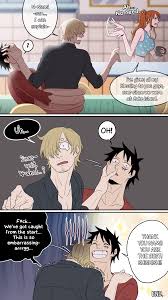 Luffy x Sanji — LuSan oneshot comic | Interrupted Kiss part 22...