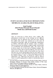 Kesibukan yang keterlaluan adalah satu fakta yang perlu dipertimbangkan bagi menilai kelayakan seseorang ibu. Pdf Status Agama Anak Bagi Ibubapa Yang Memeluk Agama Islam Di Malaysia Jurnal Syariah Um Academia Edu