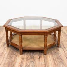 Some of the most reviewed products in white coffee tables are the stylewell cedar springs rectangular white wood 2 drawer coffee table (42 in. Octagon Glass Top Coffee Table Loveseat Com Online Auctions San Diego