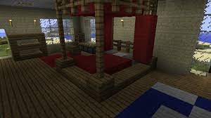 In the crafting menu, add the 3 planks and the wool into the grid. 4 Poster Bed Design Minecraft Furniture