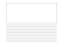 paper template landscape a4 double sided lined drawing box 4 12 tpt