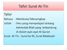 Penjelasam tentang buah tin dalam ayat ini. Surat At Tin Dan Artinya Ppt Download