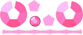 This Is A Template To Bulit A Rose Quartz Papercraft Gem From Steven Universe Crystal Gems Steven Universe Rose Quartz Steven Universe Steven Universe Cosplay