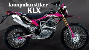Sesuai namanya, komponen motor jelajah ini banyak dibalut warna hitam : Kumpulan Decal Stiker Motor Klx 150 Youtube