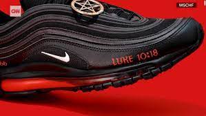 Lil nas x landed in hot water after mschf shoes put out a customized part of air max 97 sneakers which contained red ink and a drop of human blood in its sole. Lil Nas X Satan Shoe Buyers Can Get A Full Refund After Nike Lawsuit Cnn