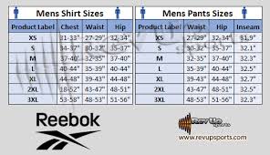 Size Charts Revup Sports