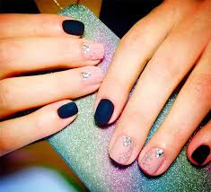 One of the accent nails is white dark blue is chic, bold and elegant, especially in matte finish. Midnight Blue Royal Blue Short Blue Acrylic Nails Nail And Manicure Trends
