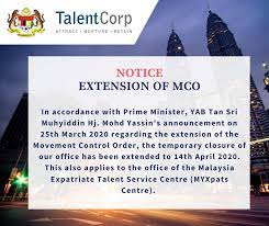 Please allow notification to receive alerts. Talentcorp Malaysia On Twitter Notice Teamtalentcorp And Teammyxpats Will Continue To Operate Remotely With Both Business Premises Closed Until 14 April 2020 In Accordance With The Pm S Announcement Of The Mco Extension