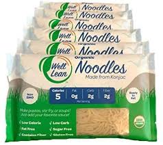 Amazon Com Organic Well Lean Noodles 6 Pack 57 1 Oz Premium Shirataki Ready To Eat No Boiling O Low Carb Pasta Brands Low Carb Pasta Low Calorie Pasta