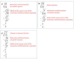 This calculator will also simplify improper fractions into mixed numbers. Simplify Squares Roots Radicals That Have Fractions Video Lessons Examples And Solutions