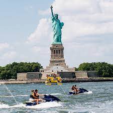 I've loved in nyc for over 10 years and it was fun to get so close to ellis island, the statue of liberty, governors island, and the brooklyn i highly recommend jet skiing on the hudson for new yorkers and area visitors alike. Empire City Watersports Nyc Jet Ski Tours Rentals Empire City Water Sports Jet Ski Tours In Nyc
