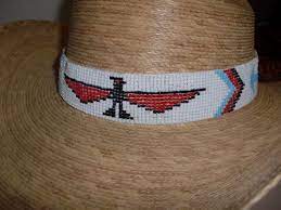 New Thunderbird Eagle Beaded Southwestern Western Cowboy Hat Band White A2 Ebay Western Cowboy Hats Beaded Hat Bands Cowboy Hats