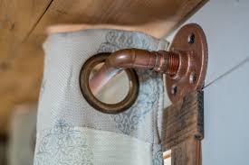 These curtain rods can be very expensive, so josh decided to custom build ours using copper pipes. Copper Curtain Rods Easy Diy For Tiny Home Interior Design