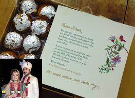 14 Unique And Gorgeous Celebrity Wedding Invites For The Couples Who Want To Be A Little Hatke Wedding Celebration Invitation Wedding Invitations Wedding Invitation Cards
