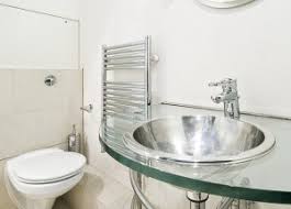 Aquaiaw bathroom vessel sink with brass drain, 11 gauge 304 stainless steel vessel sink, nano coating pvd brushed gun metal bathroom basin, dia. Lavatory Sink Stainless Steel Bathroom Sinks By Just