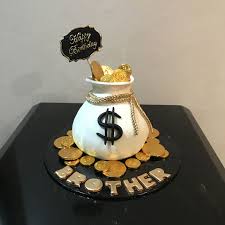 Money Bag Cake Money Birthday Cake Birthday Cake For Him Money Cake