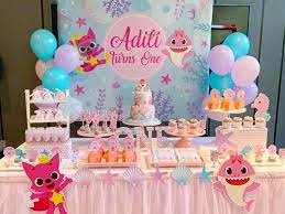 Baby Shark Pink Fong Under The Sea Kids Party Dessert Table Everything Else On Carousell