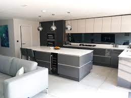 Not only is granite able to withstand heat, but it is stain resistant as well. Slate Grey White Quartz Worktop German Kitchen Modern Kitchen Buckinghamshire By Cosi Living Houzz