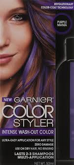 The color result and length of time that it lasts may vary depending on your current hair color and condition. Buy Garnier Hair Color Styler Intense Wash Out Color Purple Mania Online In Vietnam B012de8g8s