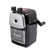Foska Hot Selling Manual 3 Colors Metal Plastic Table Sharpener Pencil for  School Classroom Home Children