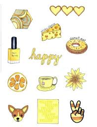 This mini sticker pack includes 23 aesthetic yellow stickers sized 1x1. Mini Yellow Aesthetic Sticker Pack Etsy Aesthetic Stickers Tumblr Stickers Cute Stickers