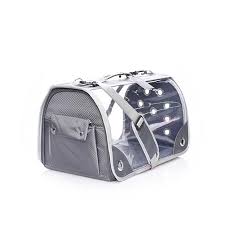 Lepus Seffaf Fly Bag Kedi Kopek Tasima Cantasi Gri Large