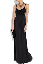 Black Silk Chiffon Cross Front Gown Gucci Black Tie Dress Gowns Fashion