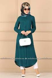 Modaselvim Tunik Aksesuar Dugmeli Tesettur Tunik 2173ms212 Petrol Moda Stilleri Moda Tunik