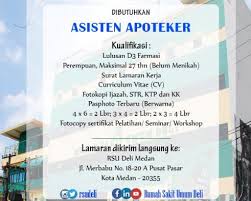 Optimalisasi pengurangan resiko kesalahan pemberian obat di puskesmas kandangan temanggung. Lowongan Kerja Di Rumah Sakit Umum Deli Medan Sebagai Asisten Apoteker Loker Medan Desember 2019